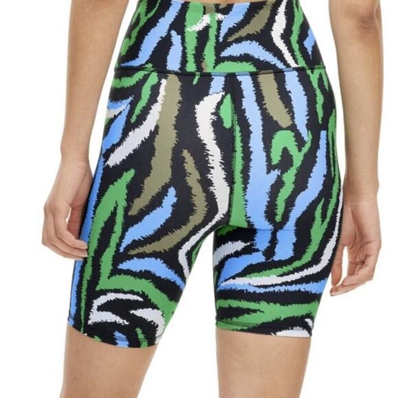 Diane von Furstenberg x Target Disco Zebra Bike Shorts Size L - Picture 2 of 9
